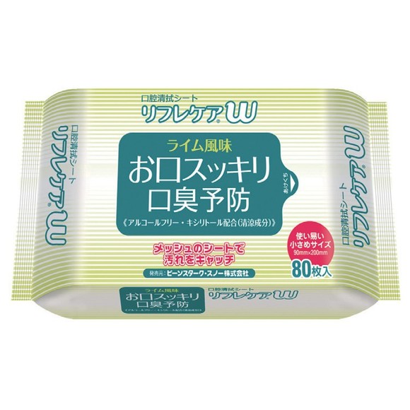 口腔清拭シート　リフレケアＷ　８０枚　１袋