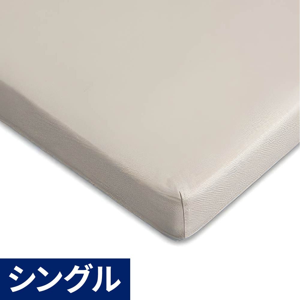 【敬老の日クーポン対象】日本製ボックスシーツ・フランス綾 シングル ベージュ