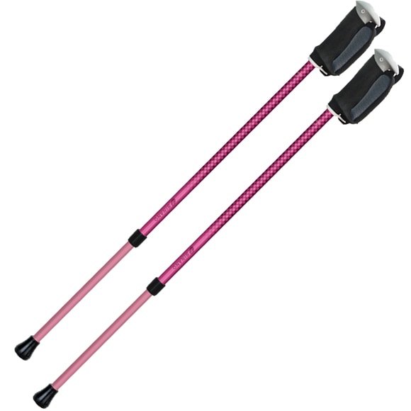 【シナノ】伸縮ウォーキングポール そふと安心２本杖 ピンク ２本１セット