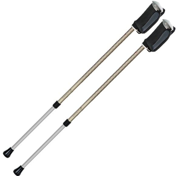 シナノ】伸縮ウォーキングポール そふと安心2本杖 ベージュ 2本1