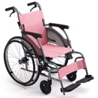 自走用車椅子ＣＲＴ－５　背折れ式・介助ブレーキ付・ノーパンクタイヤ仕様.