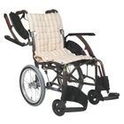 介助用車椅子WAP16-40(42) Ｓ肘掛け跳上げ・足台スイングアウト・ノーパンクタイヤ仕様