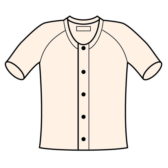 ひば前開き５分袖（ラグラン袖）紳士用/ｵﾌﾎﾜｲﾄ/M