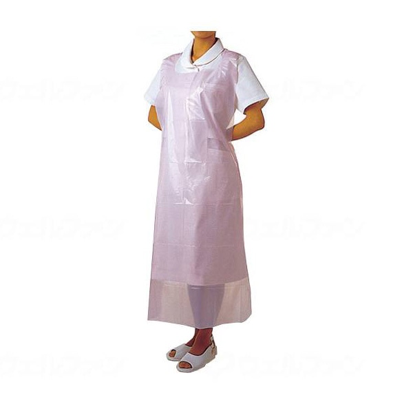 竹虎 ビニールエプロンP 50枚入 ピンク