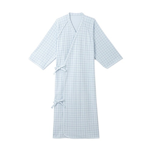 超売れ筋】ケアねまき （メリヤス） ファニーブルー S/M/L ｜ 介護衣類