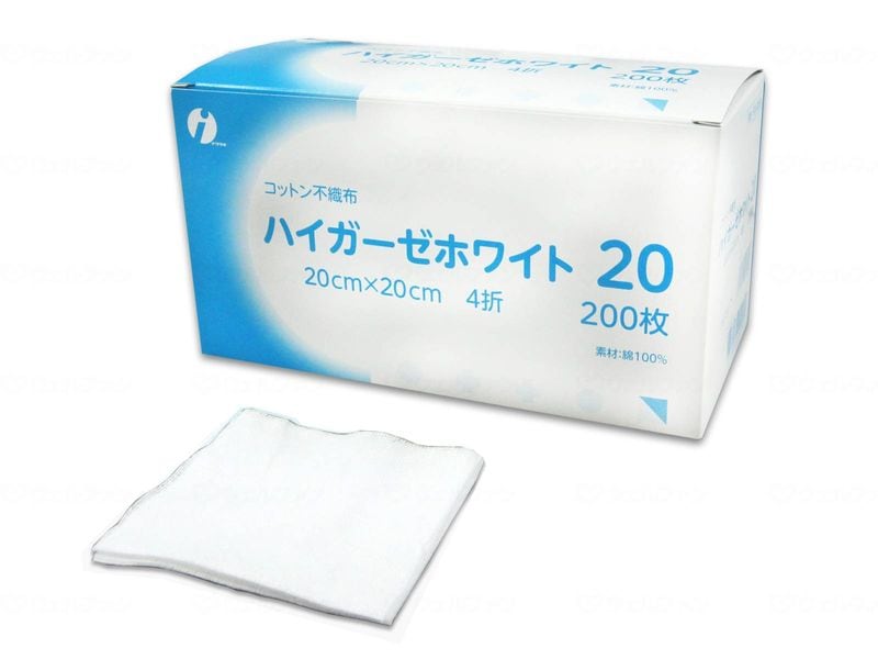 ハイガーゼホワイト25（不織布ガーゼ）4折200枚 / ｹｰｽ ｜ 衛生