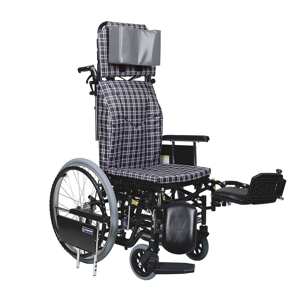 チェック柄 手動車椅子 介助用 kt-0014.jpg