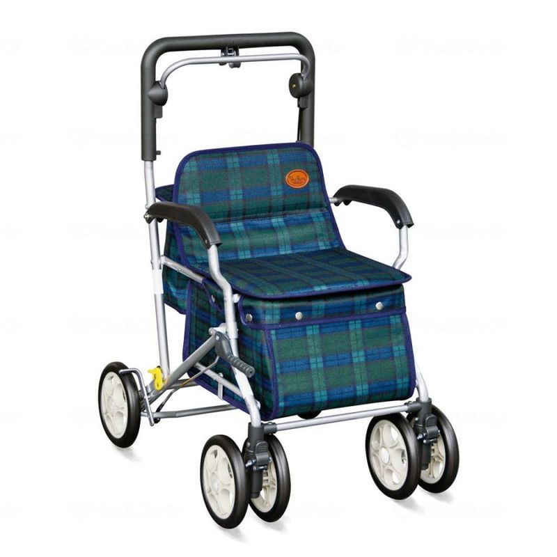 623 ユーメイト FX チェックグリーン ｜ シルバーカー・歩行器