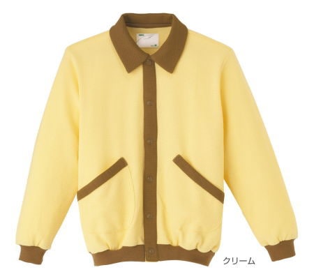 【超売れ筋】スクエアニット室内着 - えり付き前開きタイプ - LL