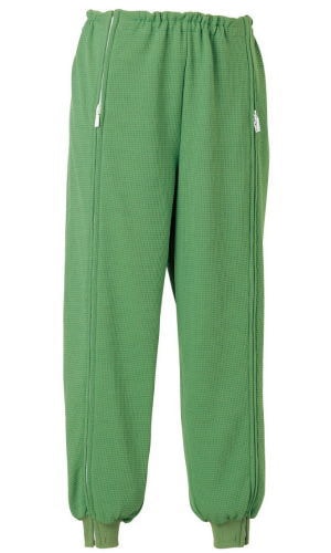 【超売れ筋】スクエアニット裾リブ付き全開ズボン LL