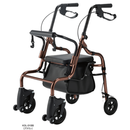 室内専用】ユニバーサルデザイン歩行補助器 ブレーキ付き ｜ シルバー