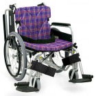 【父の日クーポン最大10%OFF】自走用車椅子ＫＡ８２０－４０Ｂ－ＳＬ（超低床）介助ブレーキ付・肘跳ね上げ式・足台スイングアウト