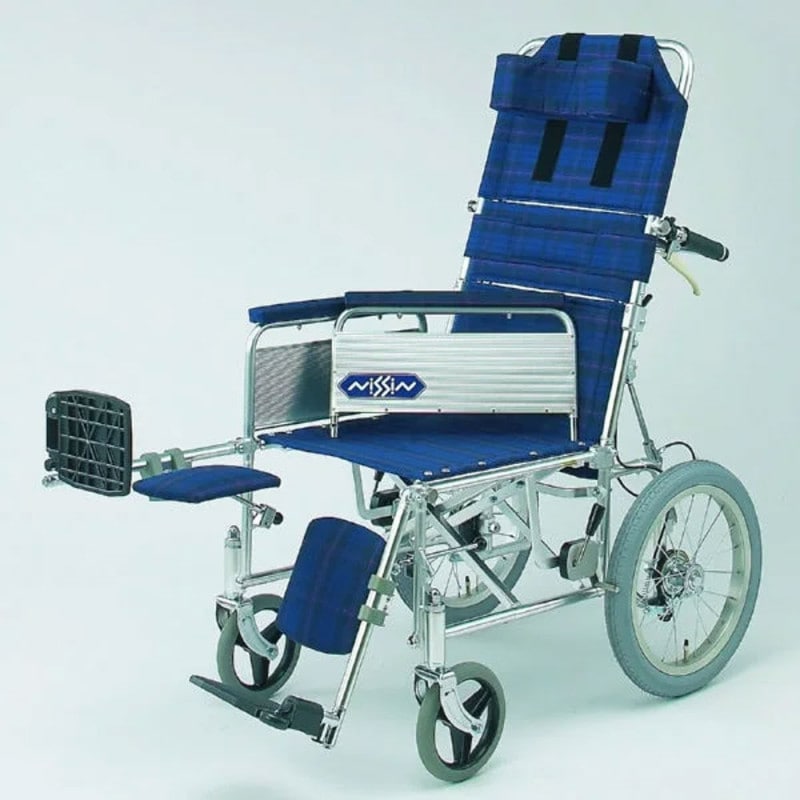 椅子 Rin's ☆介助用リクライニング車椅子 RR53-NB（介助ブレーキ付）肘掛着脱・脚