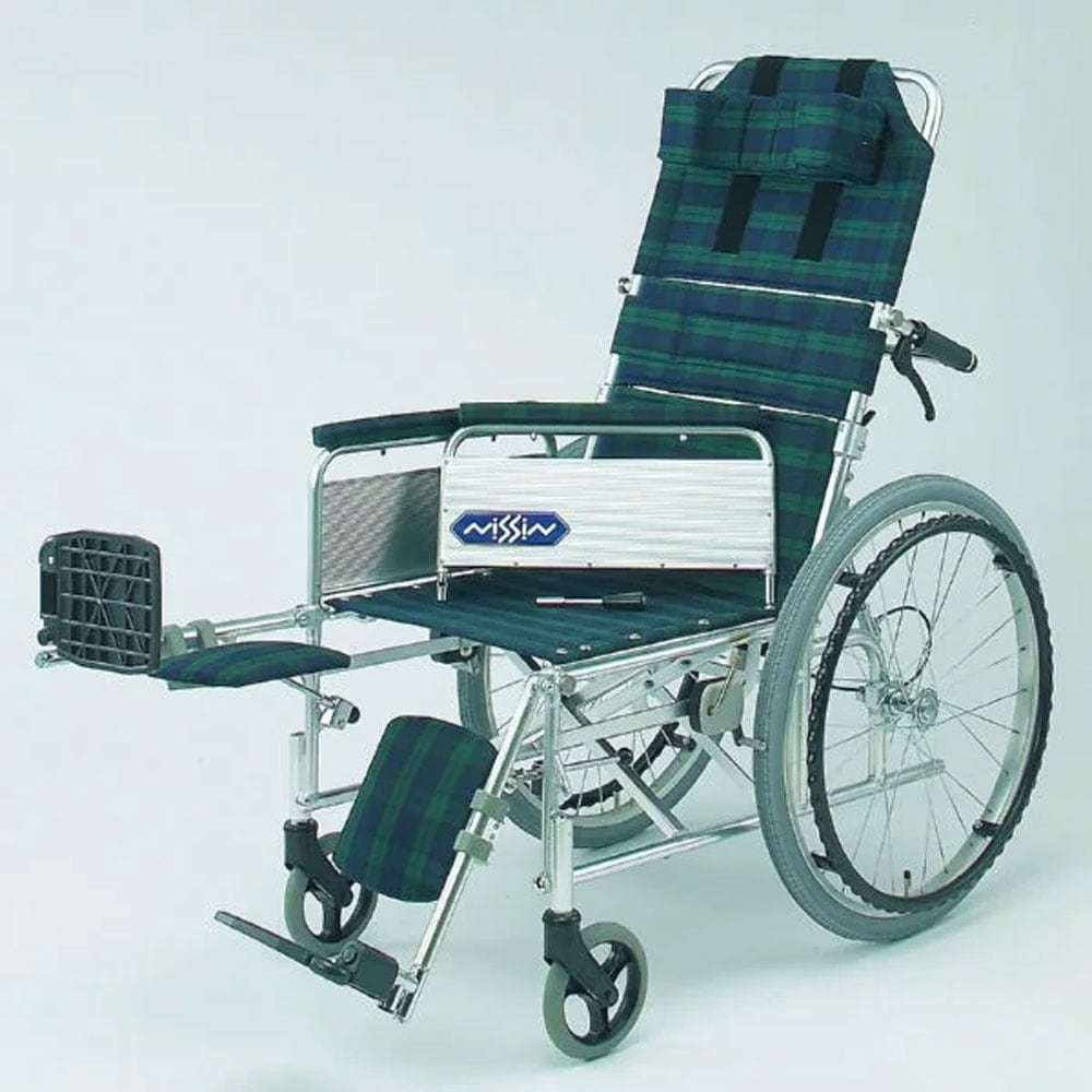 自走用リクライニング車椅子ＮＡ－１１７Ｂ　肘掛け着脱・脚部エレベーティング