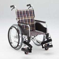 自走用車椅子ＡＲ－５１１Ｂ　背折れ式・介助ブレーキ付・足台スイングアウト 前座高３８ｃｍ 低床タイプ