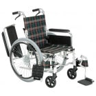 【父の日クーポン最大10%OFF】自走用車椅子ＫＳ８０－４０４３ 背折れ式・介助ブレーキ付・肘掛け跳ね上げ・足台スイングアウト.