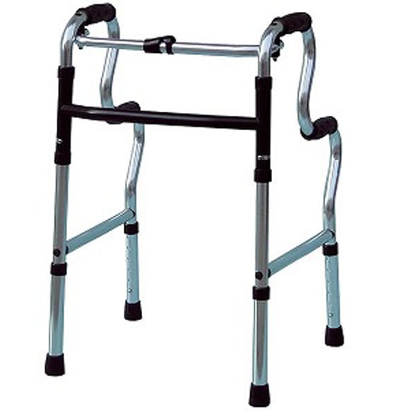 歩行器 室内専用】スリム立ち上がりフレームウォーカー固定型 キャスターなし