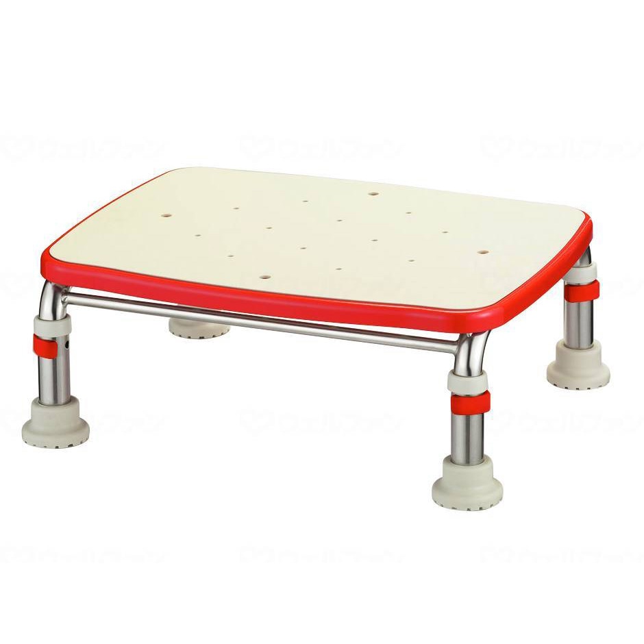 【超売れ筋】ステンレス製浴槽台R “あしぴた” 標準 高さ15～20cm レッド