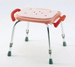 シャワーいす　ローグリップ付　背無し　