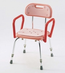 シャワーいす　ハイグリップ付　背付き　