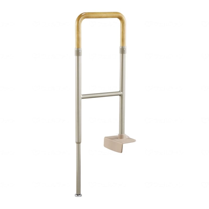 玄関用手すり 上がりかまち用手すり KM-300L ライトブラウン ｜ 手すり