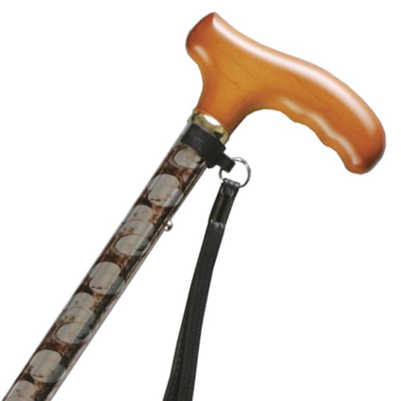 ささえ ウォーク緩衝機能付き4つ折伸縮ステッキ V06400