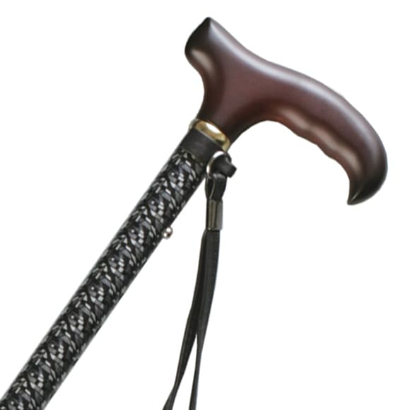 ささえ ウォーク緩衝機能付き4つ折伸縮ステッキ V06405