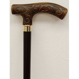 黒檀変形ハンドル ｜ 杖・ステッキ,一本杖（伸縮無し） ｜ 介護