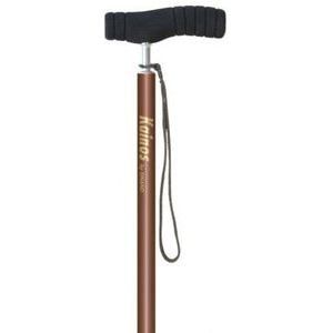 美品 カイノス ステッキ 一本杖 ブラウン 敬老の日クーポン対象】カイノス・ラチェット調節・SOFT-GA（ブラック