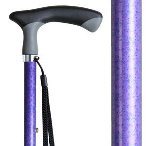 【キザキ】プルストップ細身伸縮折畳み パープル