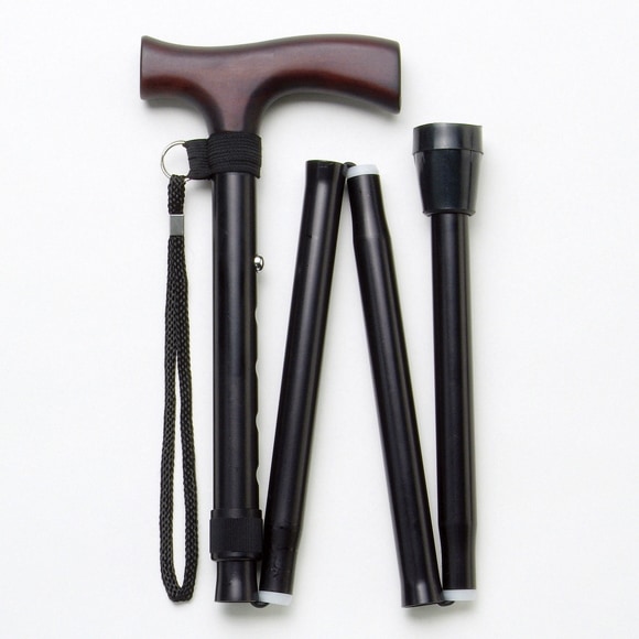 エコノミーステッキ（折りたたみ・太身）ブラック