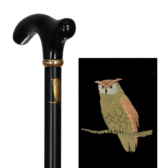 杖/蒔絵柄伸縮ステッキ (1)（鳳凰） 日本製 国産 長さ9段階調節可 アルミ (歩行補助用品/介護用品) ブラウン(茶) 茶 市場】杖/蒔絵柄伸縮ステッキ (1)（鳳凰） 日本製 長さ9段階調節可