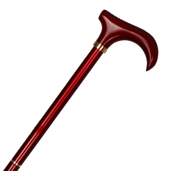 超軽量カーボン折り畳みステッキ 楓（かえで）手元・変形（小） 赤