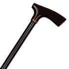 【サマーセール10%OFF】アルミ製・カラー折り畳みステッキ（楓L型手元・小）黒