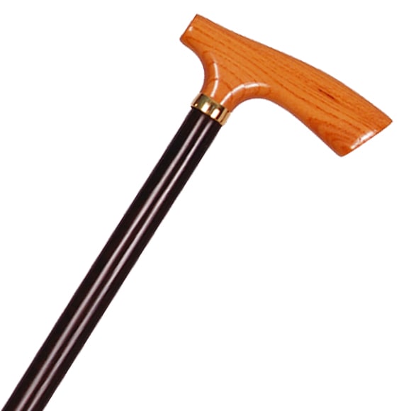 樫棒・唐木手元ステッキ 手元ケヤキ・L型・大