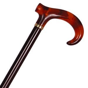 アルミ製・長さ調節付きステッキ（房付）茶 ｜ 杖・ステッキ,伸縮杖