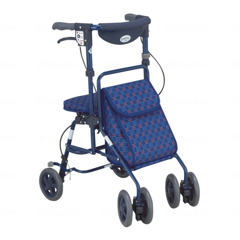 フォルテ 二筋格子ブルー ｜ シルバーカー・歩行器 ｜ 介護用品