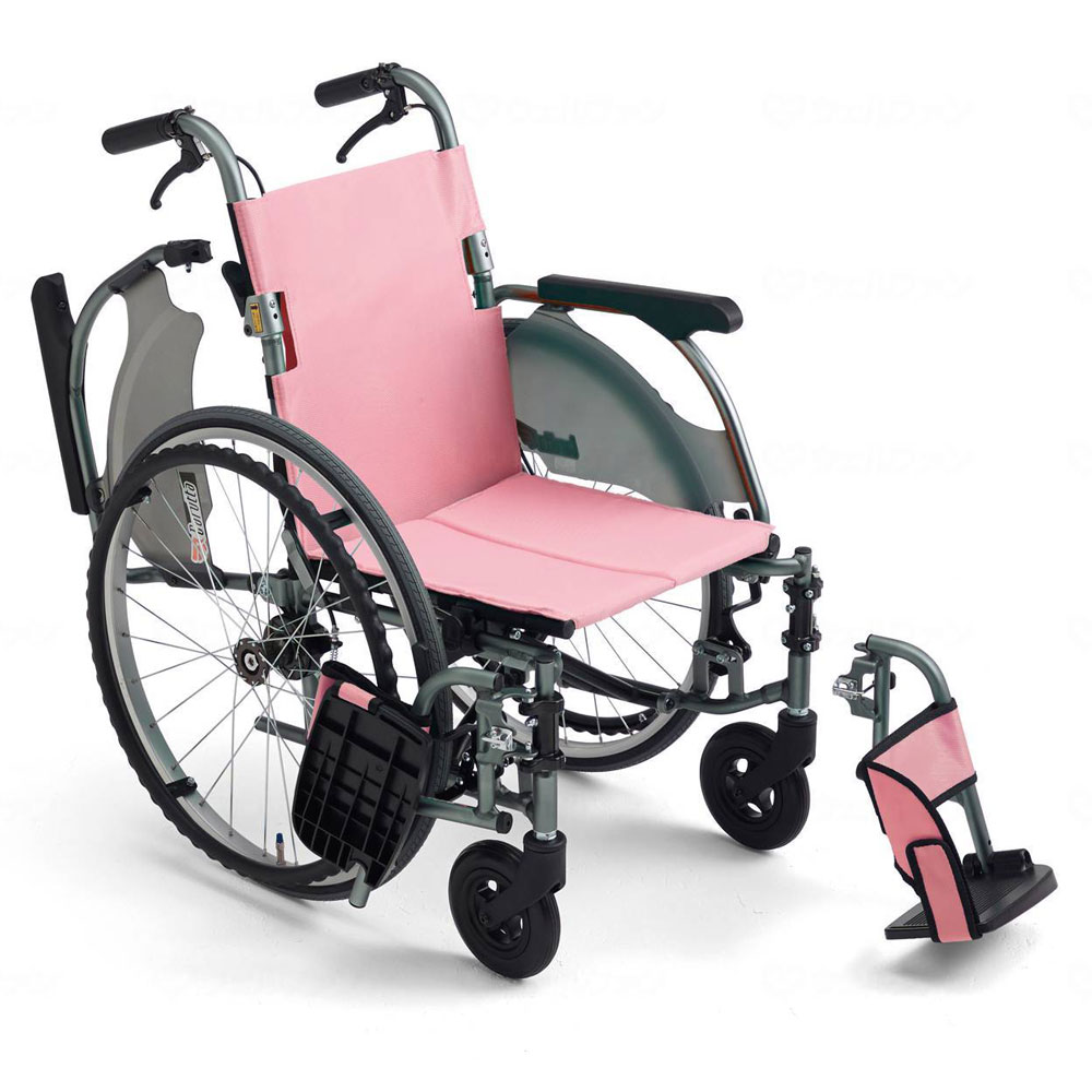 自走用車椅子CRT－3Lo 背折れ式・介助ブレーキ付・肘掛け跳ね