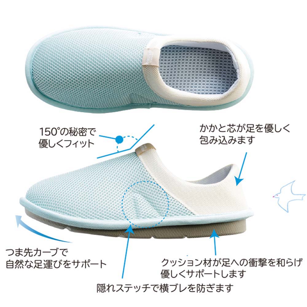 【母の日クーポン対象】【あゆみ】2248 SUTTOfresh - スットフレッシュ スカイグレー 片足（3E相当）