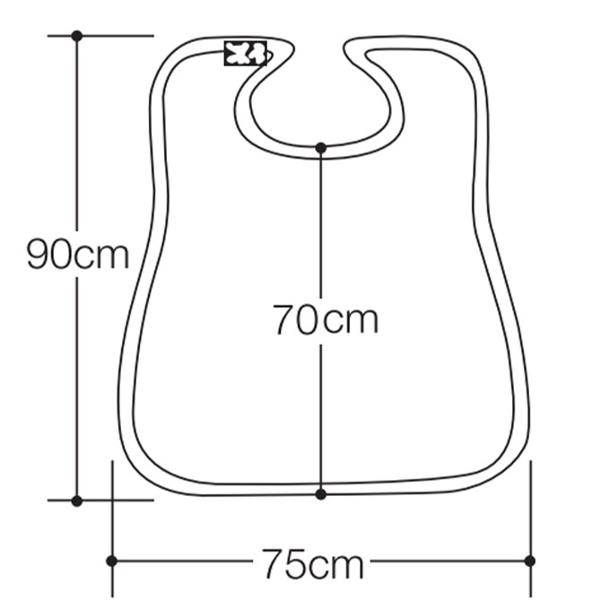ソフラピレンエプロン ボーダーチェック ピンク