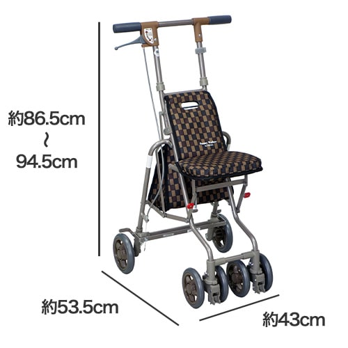 SWANY 株式会社スワニー　エレーナ・レーダ　シルバーカー　ブラウンモノグラム SWANY 株式会社スワニーエレーナ・レーダシルバーカーブラウン