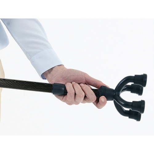 島製作所 オールカーボンクオッドケイン（四点杖）杖 2本セット 介助 歩行