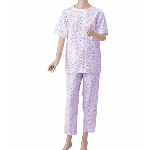 楽らくガーゼパジャマ 婦人用 半袖 パープル
