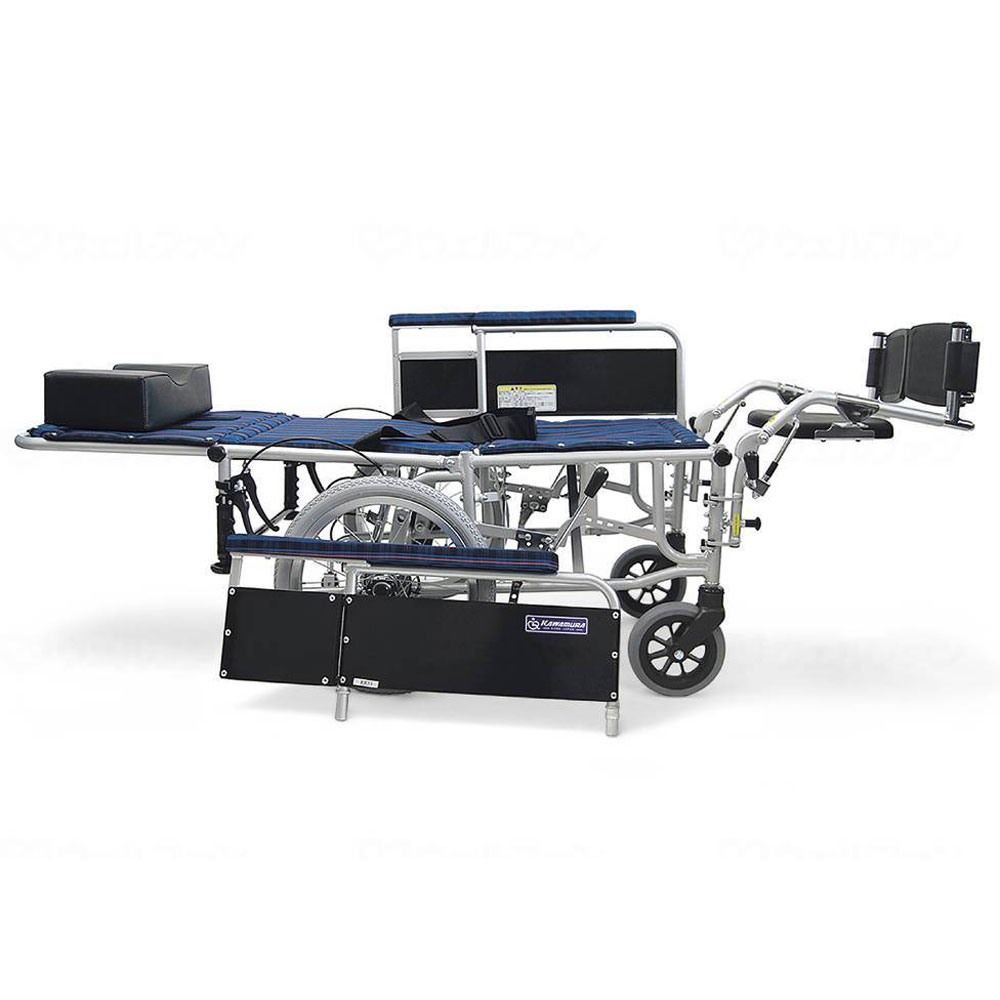 自走用リクライニング車椅子 RR52-NB（介助ブレーキ付）肘掛着脱・脚部