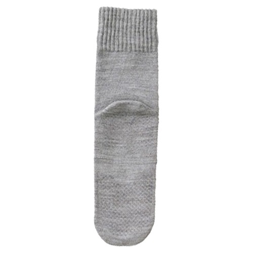 【サマーセール10%OFF】紳士 ゴム無しすべり止めソックス（毛混） 3足セット グレー