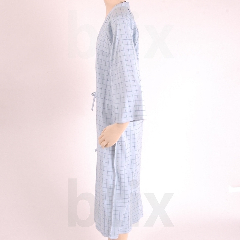 【超売れ筋】ケアねまき （メリヤス） サックス S/M/L 