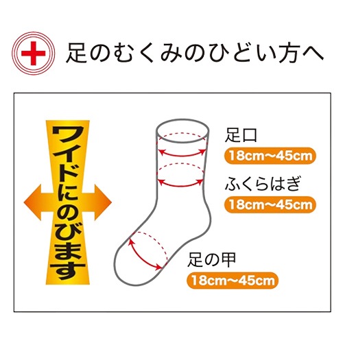 【サマーセール10%OFF】婦人 超ゆったり特大サイズ(毛混) 3足セット グレー