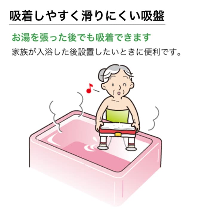 【超売れ筋】高さ調節付浴槽台R “かるぴったん” 標準タイプ レッド