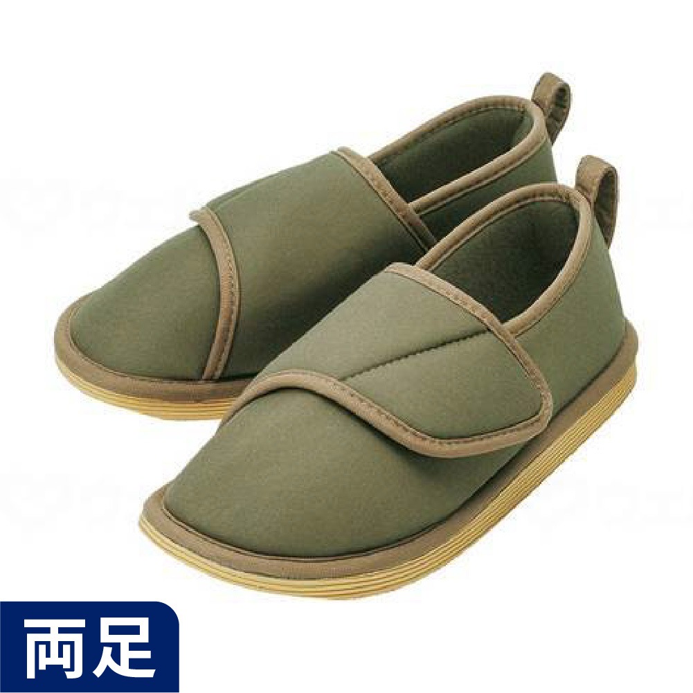 転倒予防シューズ 室内専用 つま先つき うぐいす