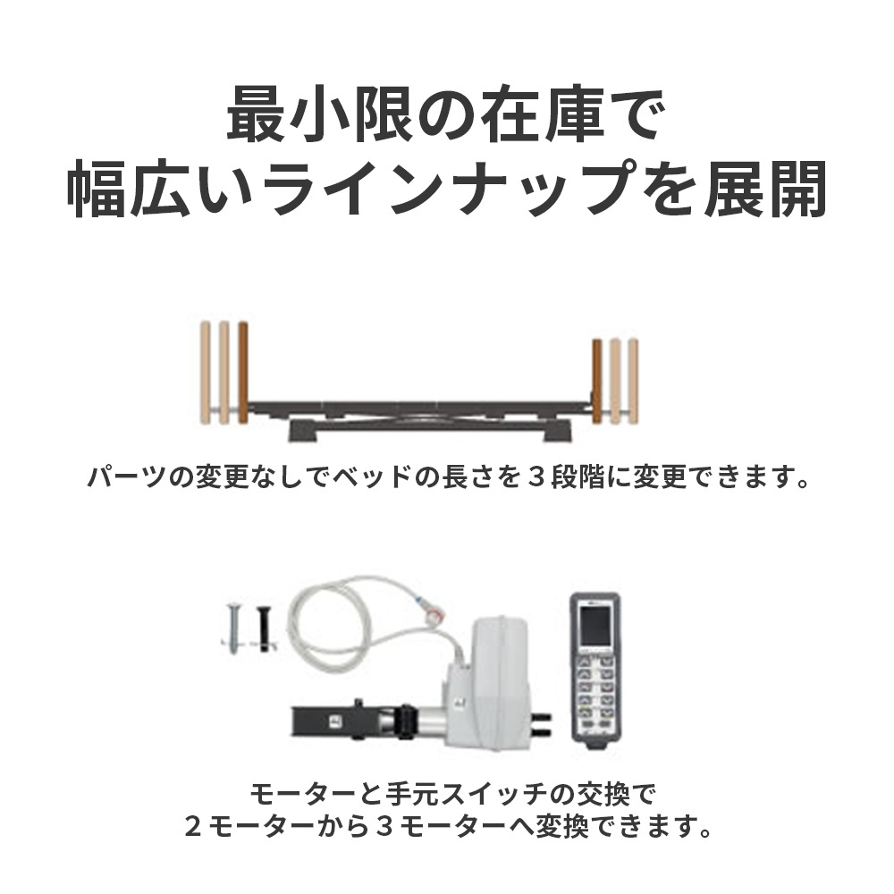 【組立設置無料】ヨカロ 2モーターポジショニングベッド 樹脂製棚付きボード(グレー木目調)90cm幅